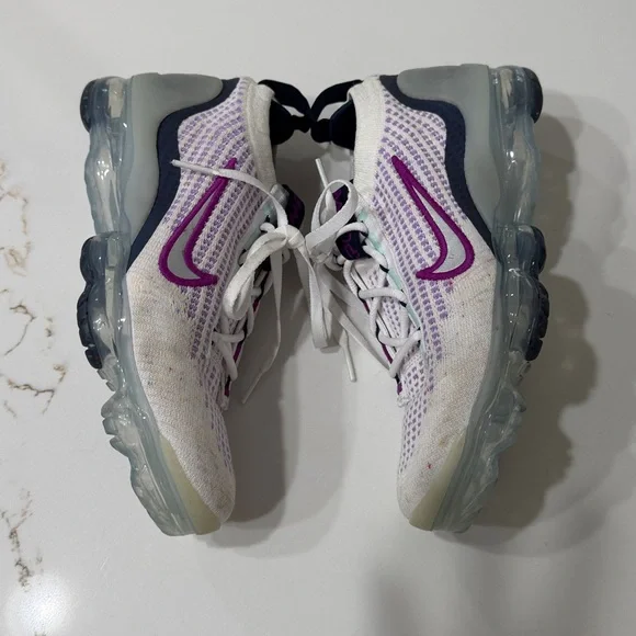 Nike Air VaporMax White Violet Frost Athletic Shoes | 4.5Y - Picture 7 of 9
